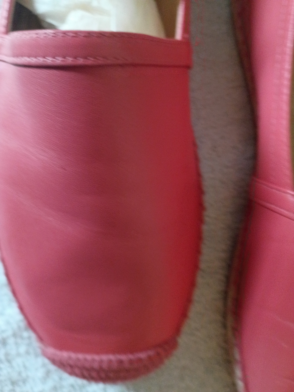 COACH Women's Pink Leather Espadrille Slip-Ons - Picture 4 of 11